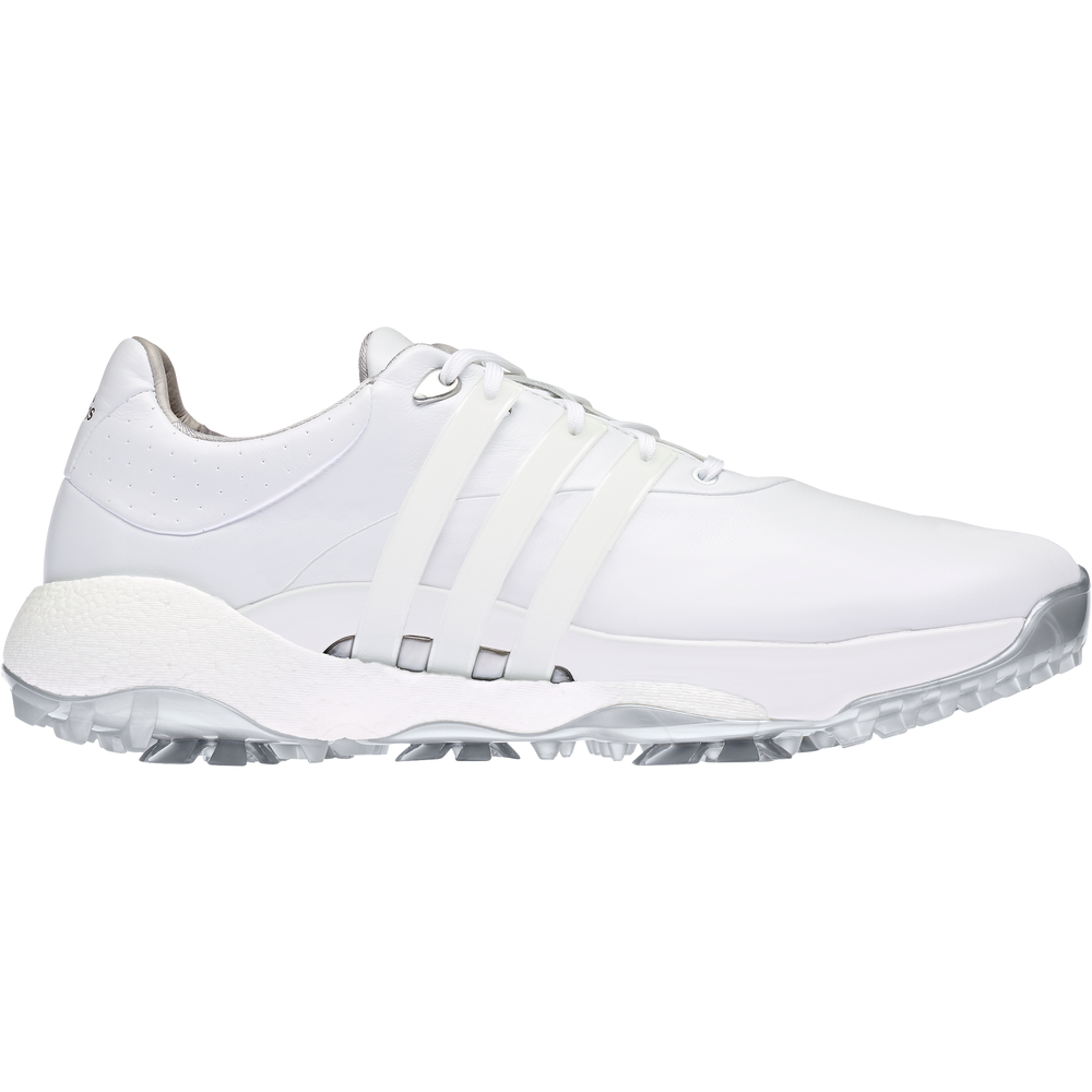 adidas Golf Tour 360 Mens Spiked Golf Shoes White / White / Silver Metallic GV7245 7.5 