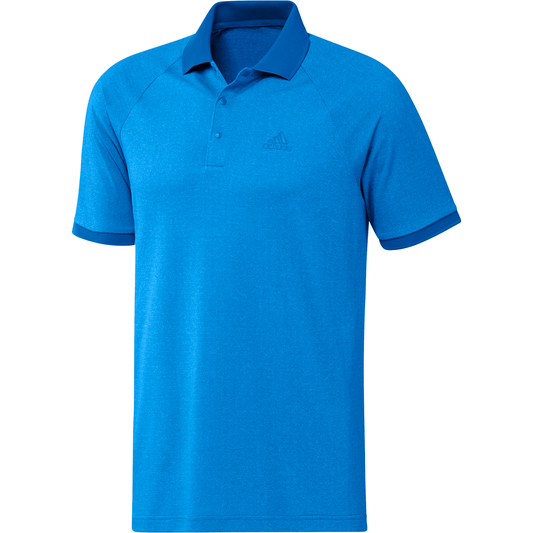 adidas Golf Moss Stitch Primegreen Mens Polo Shirt Blue Rush / White M 