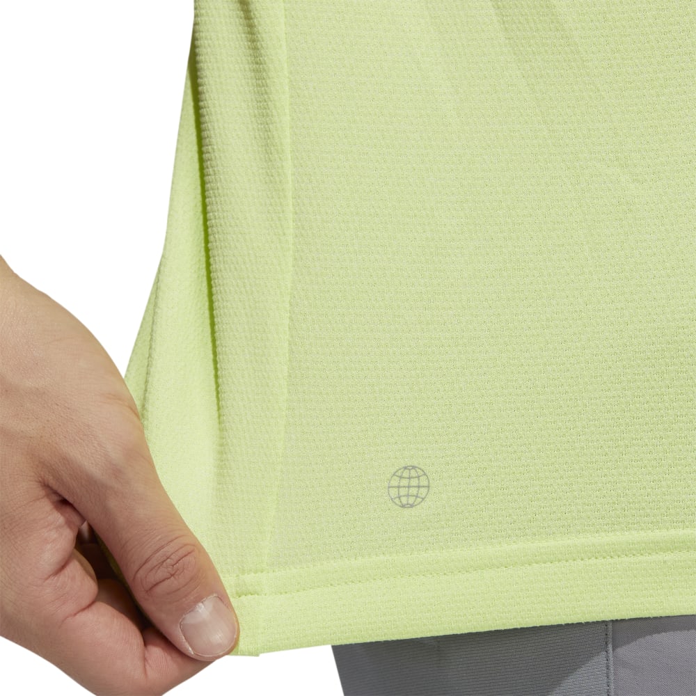 adidas Golf Moss Stitch Primegreen Mens Polo Shirt   