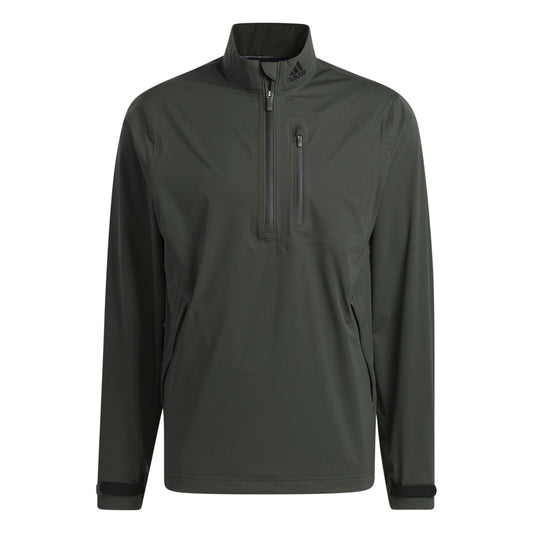 adidas Golf RAIN.RDY 1/2 Zip Waterproof Jacket HM8285 Legend Earth M 