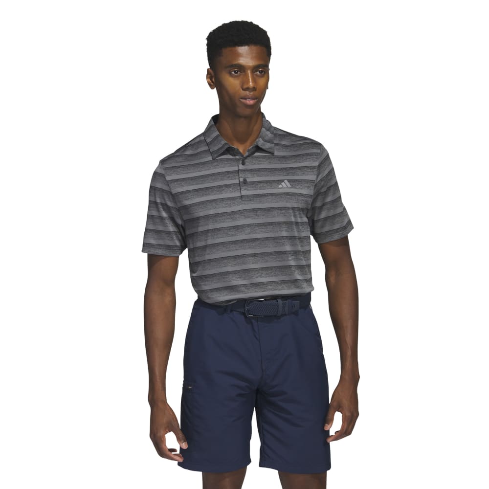 adidas Mens Two Stripe Golf Polo Shirt HR8008   