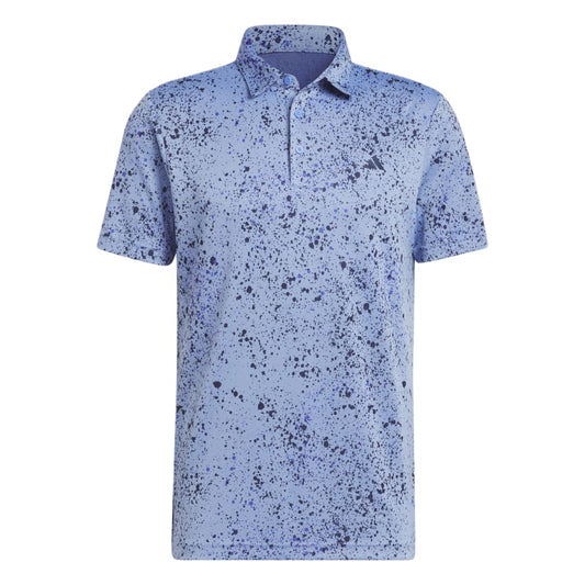adidas Mens Jacquard Golf Polo Shirt HS1116 Blue Fusion/Collegiate Navy/Lucid Blue M 