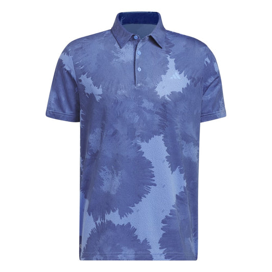 adidas Mens Flower Mesh Golf Polo Shirt HS1128 Blue Fusion/Collegiate Navy M 