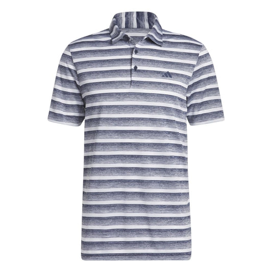 adidas Mens Two Stripe Golf Polo Shirt HS7579 Collegiate Navy/White M 