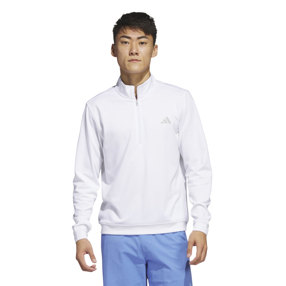 adidas Elevated Mens 1/4 Zip Golf Pullover Top IB6113   