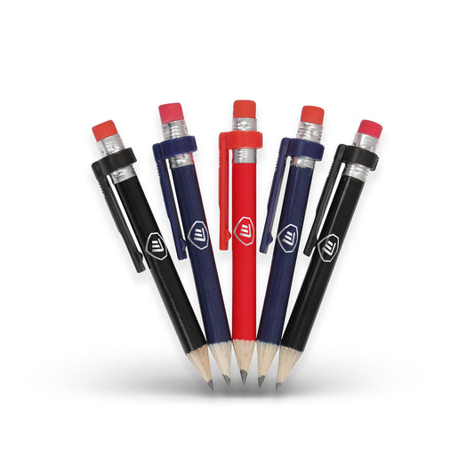Masters Golf Wood Pencils with Clip and Eraser 5 Pack