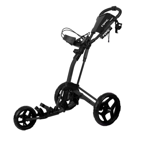 Rovic RV2L Lite 3 Wheeled Golf Push Trolley Charcoal/Black