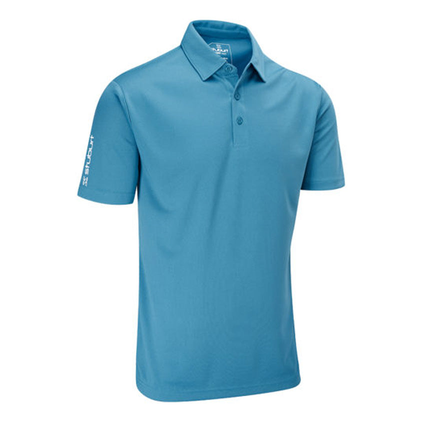 Stuburt Sport Tech Golf Polo Shirt Blue Steel L 