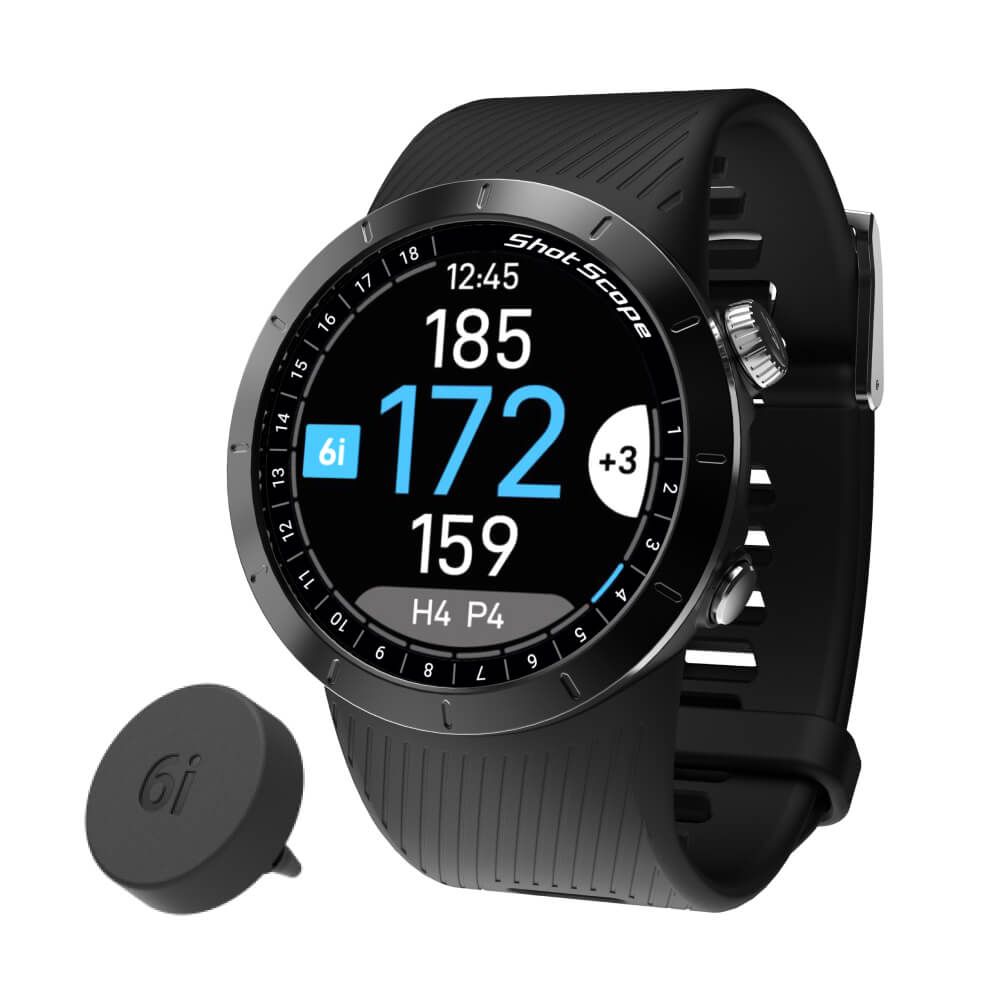 Shotscope X5 Premium Golf GPS Watch with Automatic Performance Tracking Prestige Black  