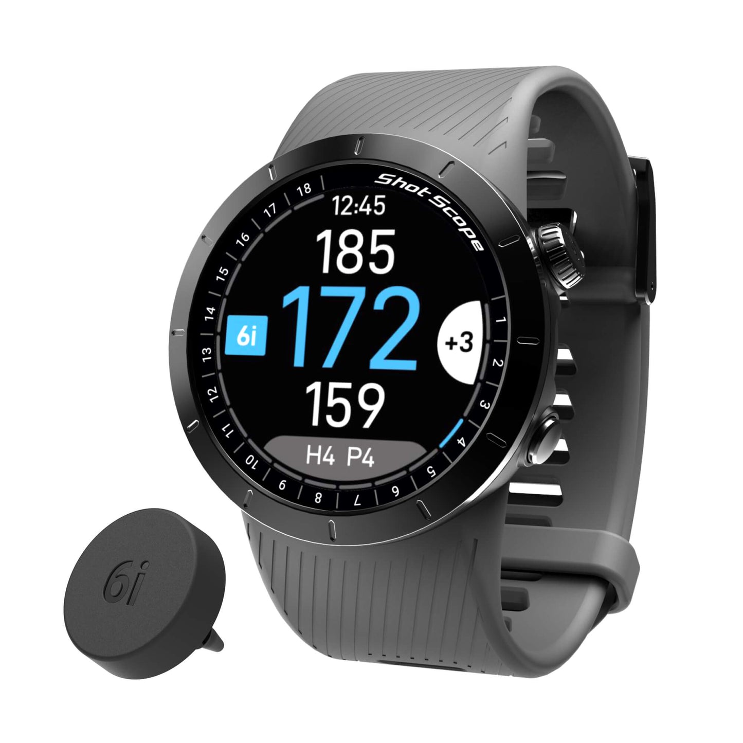 Shotscope X5 Premium Golf GPS Watch with Automatic Performance Tracking Grey  