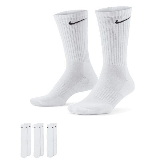 Nike Golf Everyday Cushioned White Crew Socks SX7664 White M 