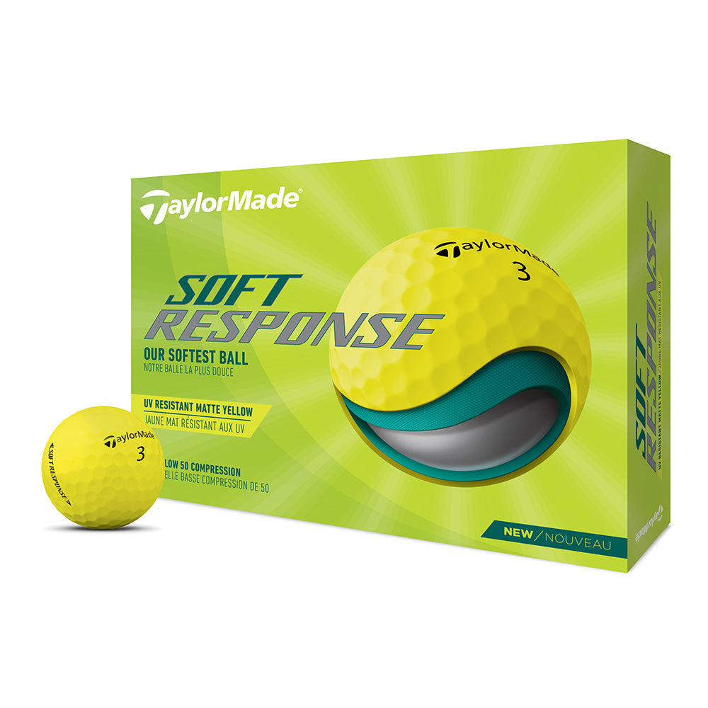 TaylorMade Soft Response Golf Balls Yellow  