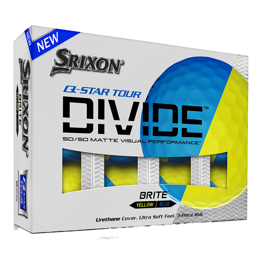 Srixon Q Star Tour Divide Golf Balls Yellow/Blue  