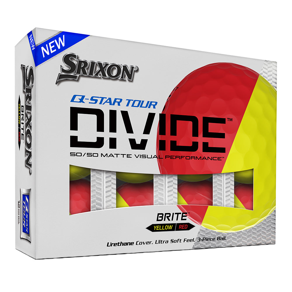 Srixon Q Star Tour Divide Golf Balls Yellow/Red  