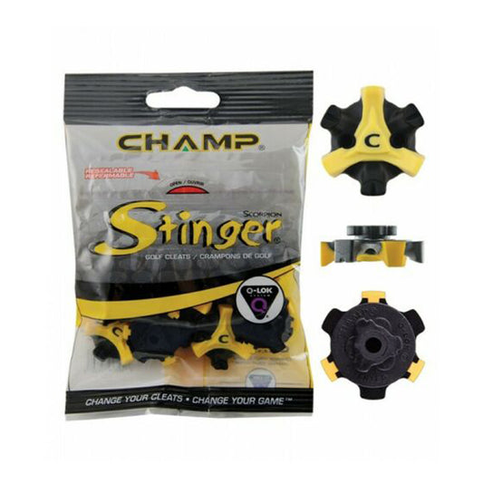 CHAMP Stinger Q-Lok Golf Soft Spikes Black/Yellow  
