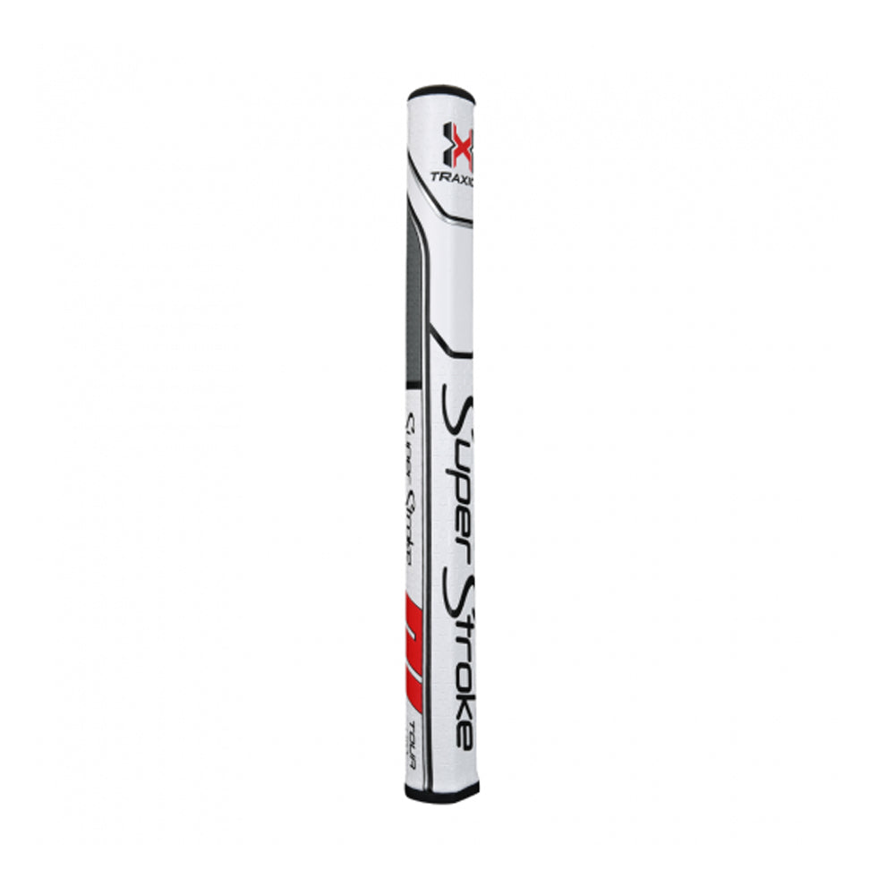 Superstroke Traxion Tour 1.0 Golf Putter Grip White/Red/Grey  
