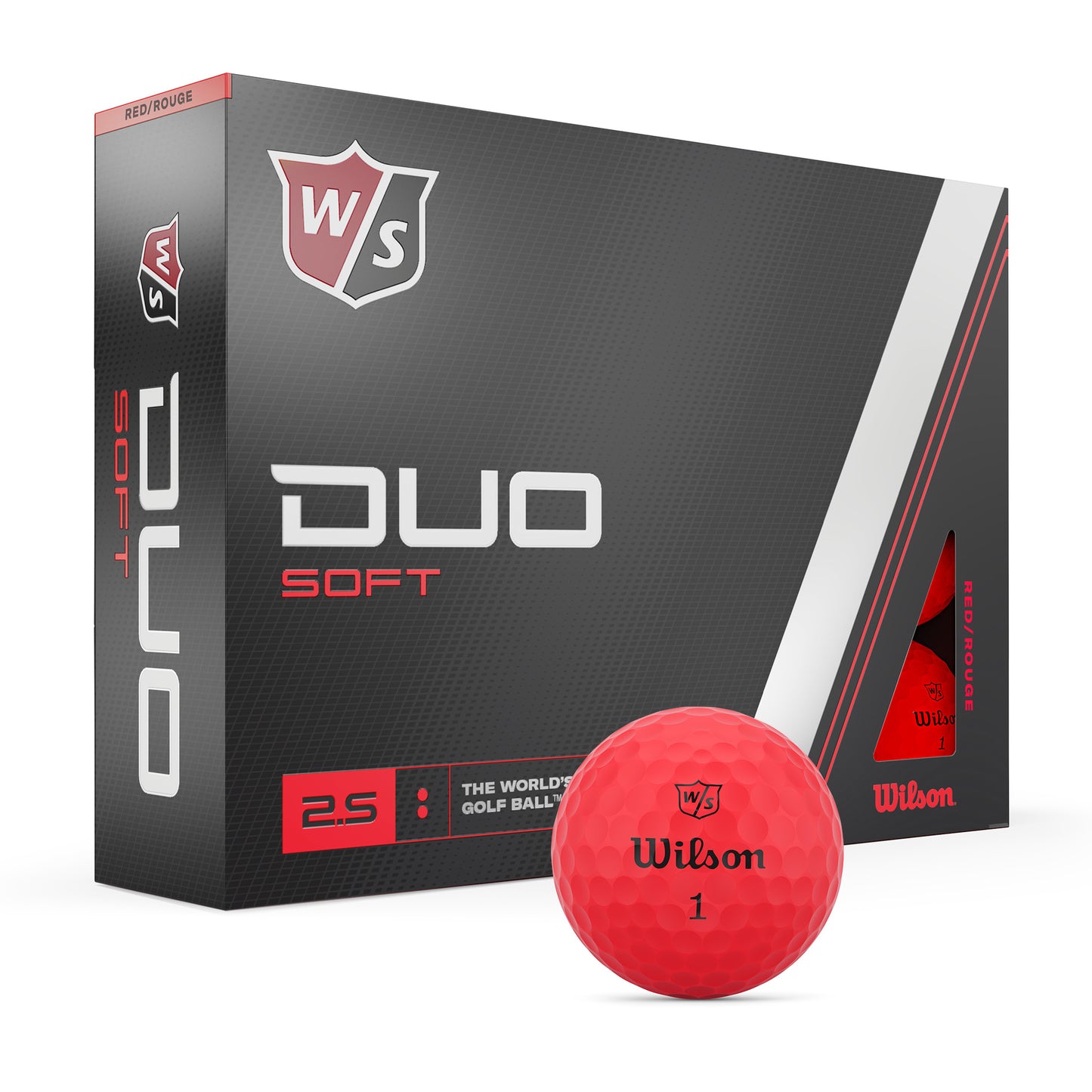 Wilson Staff Duo Soft 2.5 Golf Balls Red  