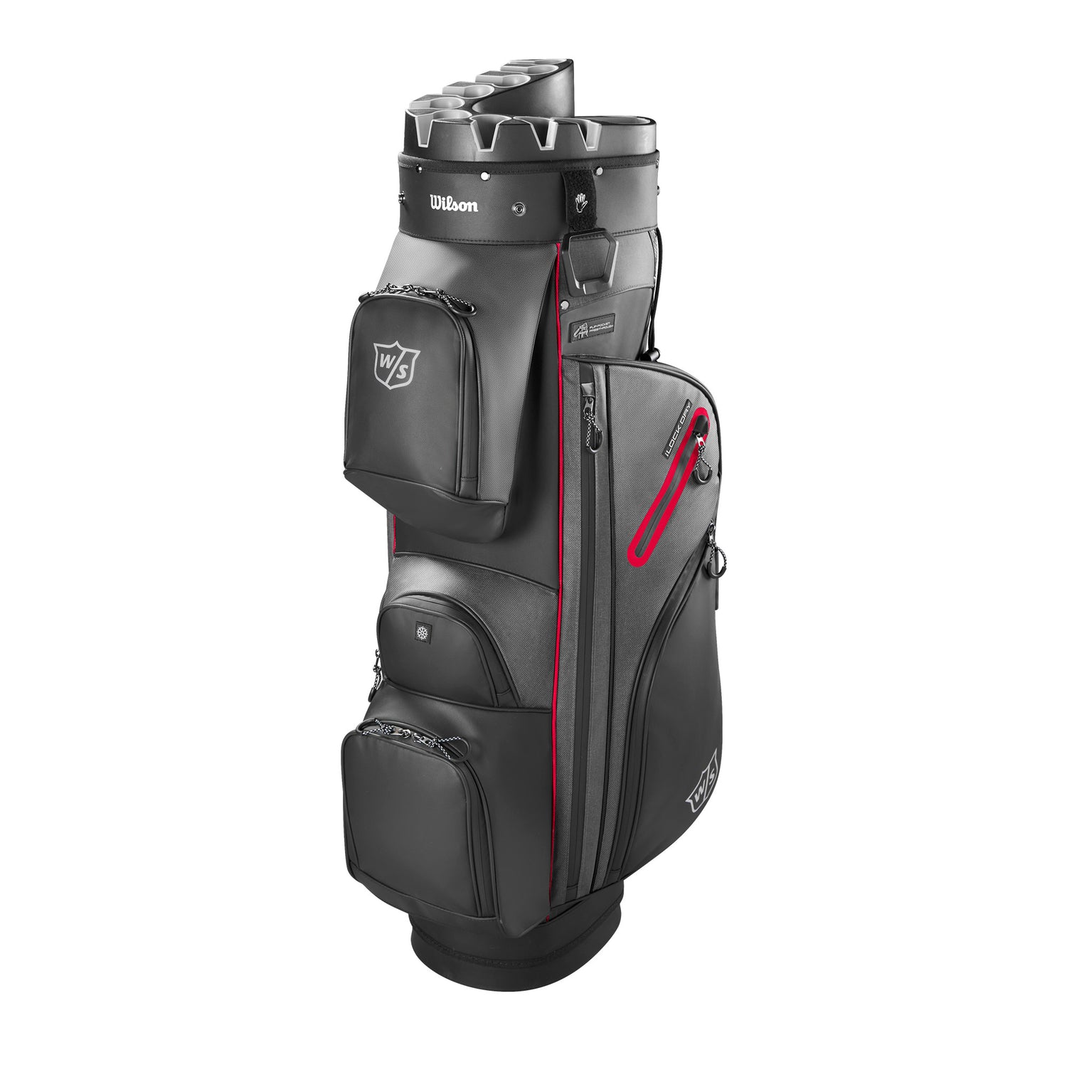 Wilson Staff I-Lock Dry Deluxe Golf Cart Bag Black/Red  