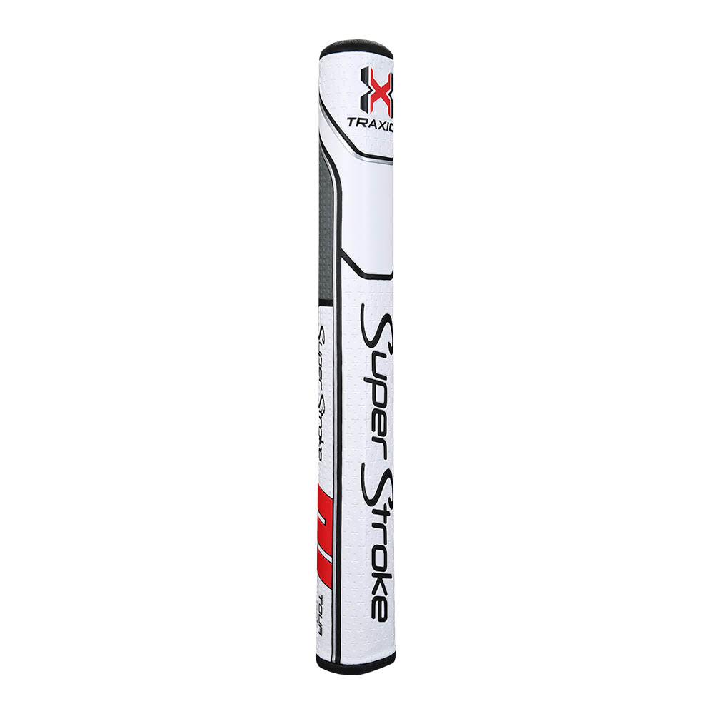 Superstroke Traxion Tour 2.0 Golf Putter Grip White/Grey/Red  