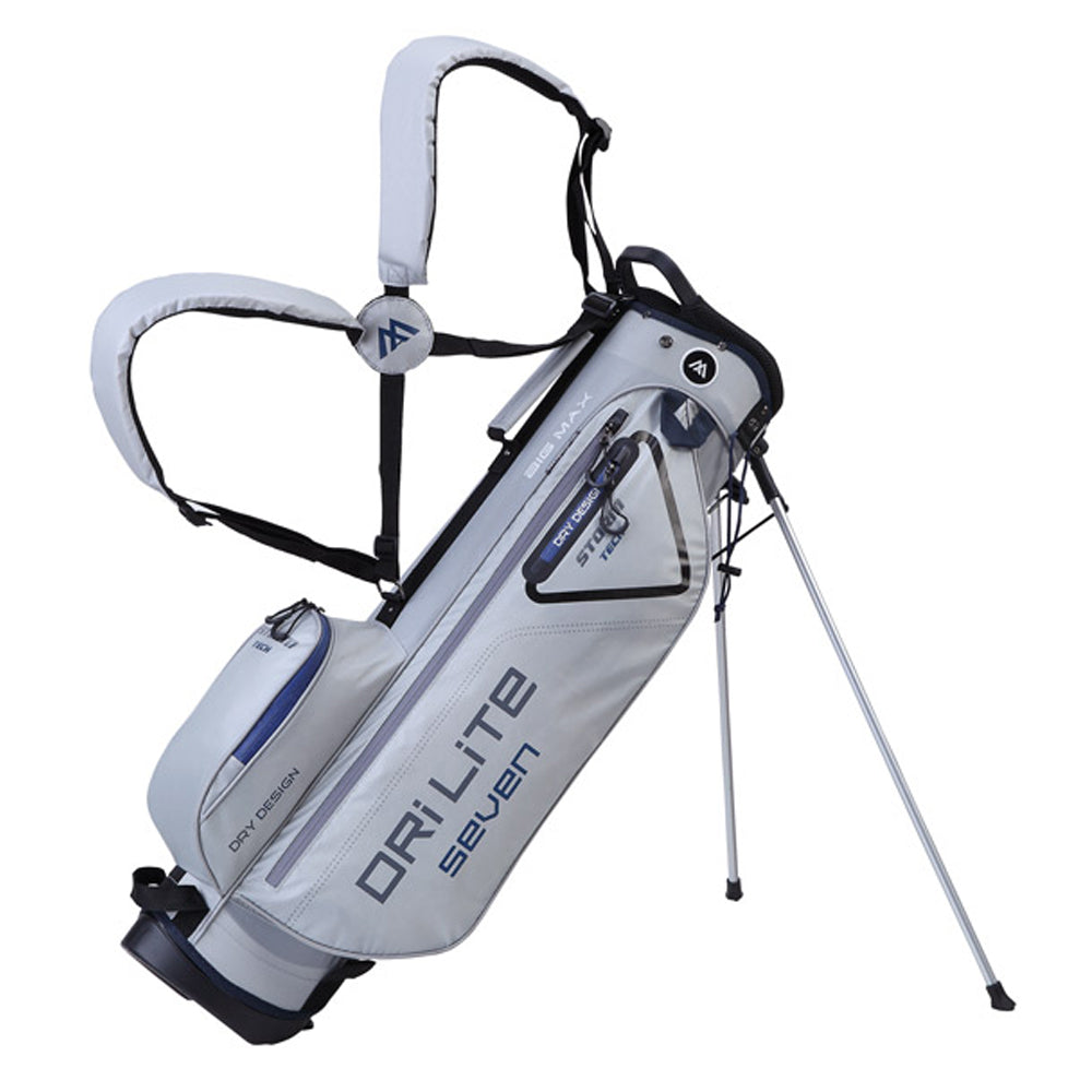 Big Max Golf Dri Lite 7 Water Resistant Stand Bag Silver /Navy  