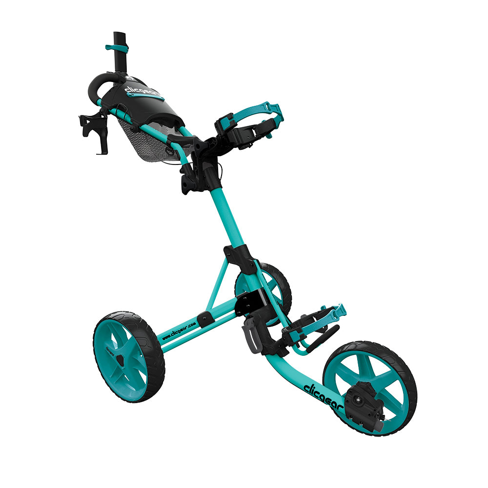 Clicgear 4.0 Premium 3 Wheel Golf Push Trolley Soft Teal