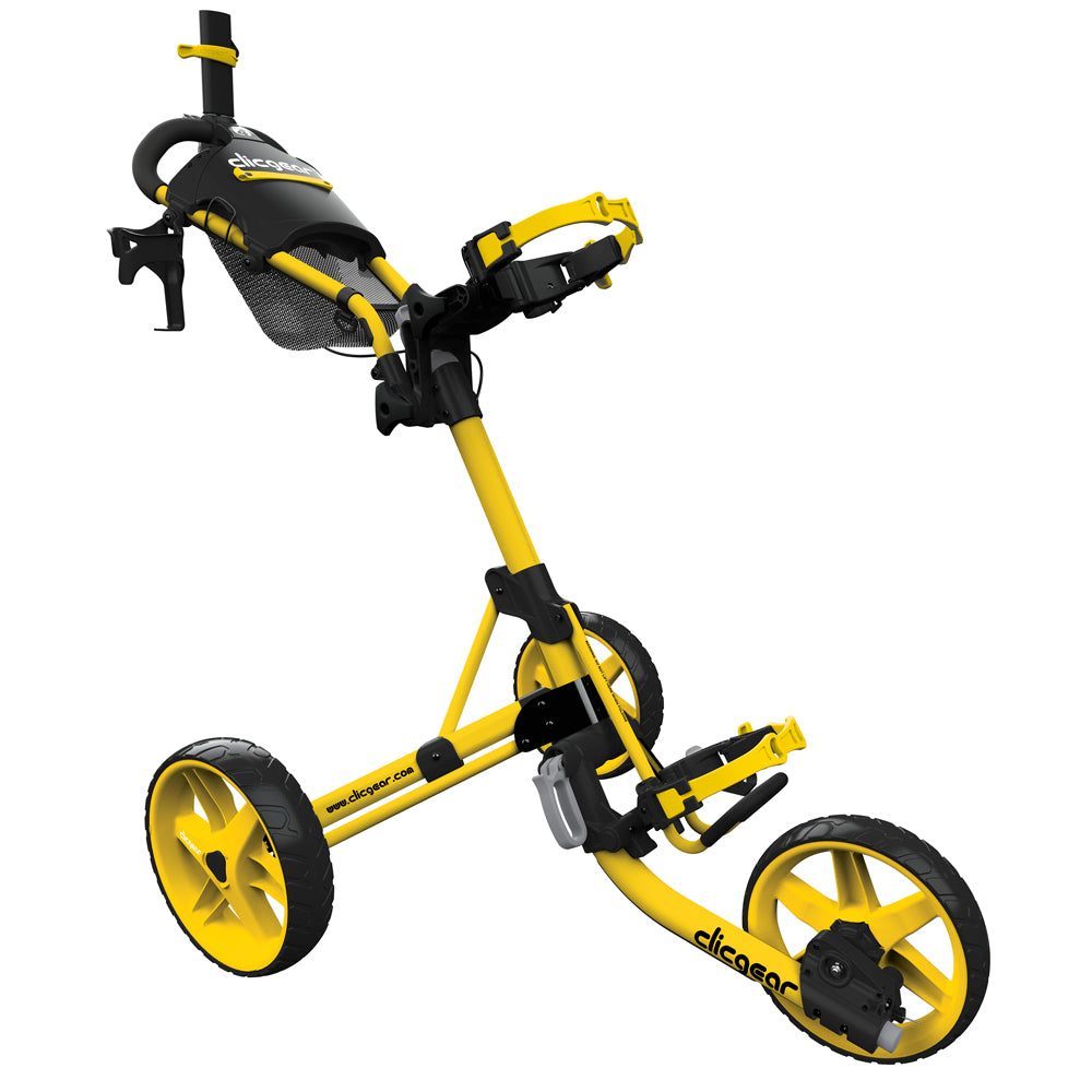 Clicgear 4.0 Premium 3 Wheel Golf Trolley Matt Yellow  