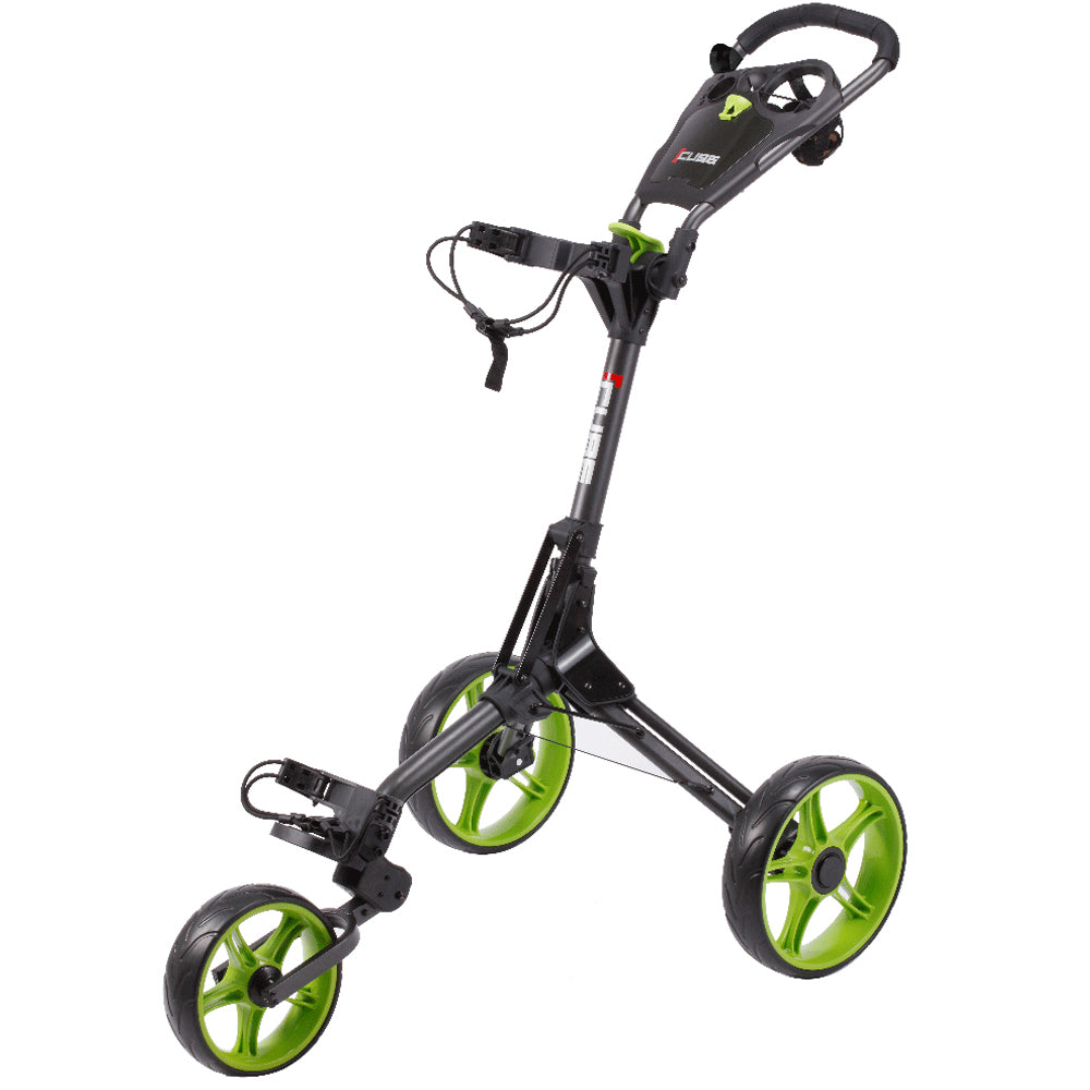 Cube 3.0 3 Wheeled Golf Trolley + Free Gifts Charcoal/Lime  