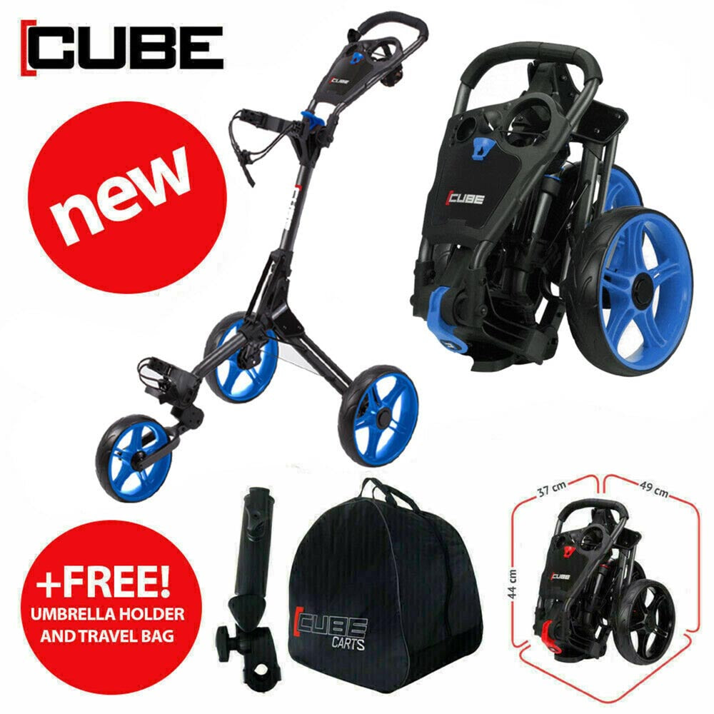 Cube 3.0 3 Wheeled Golf Trolley + Free Gifts   