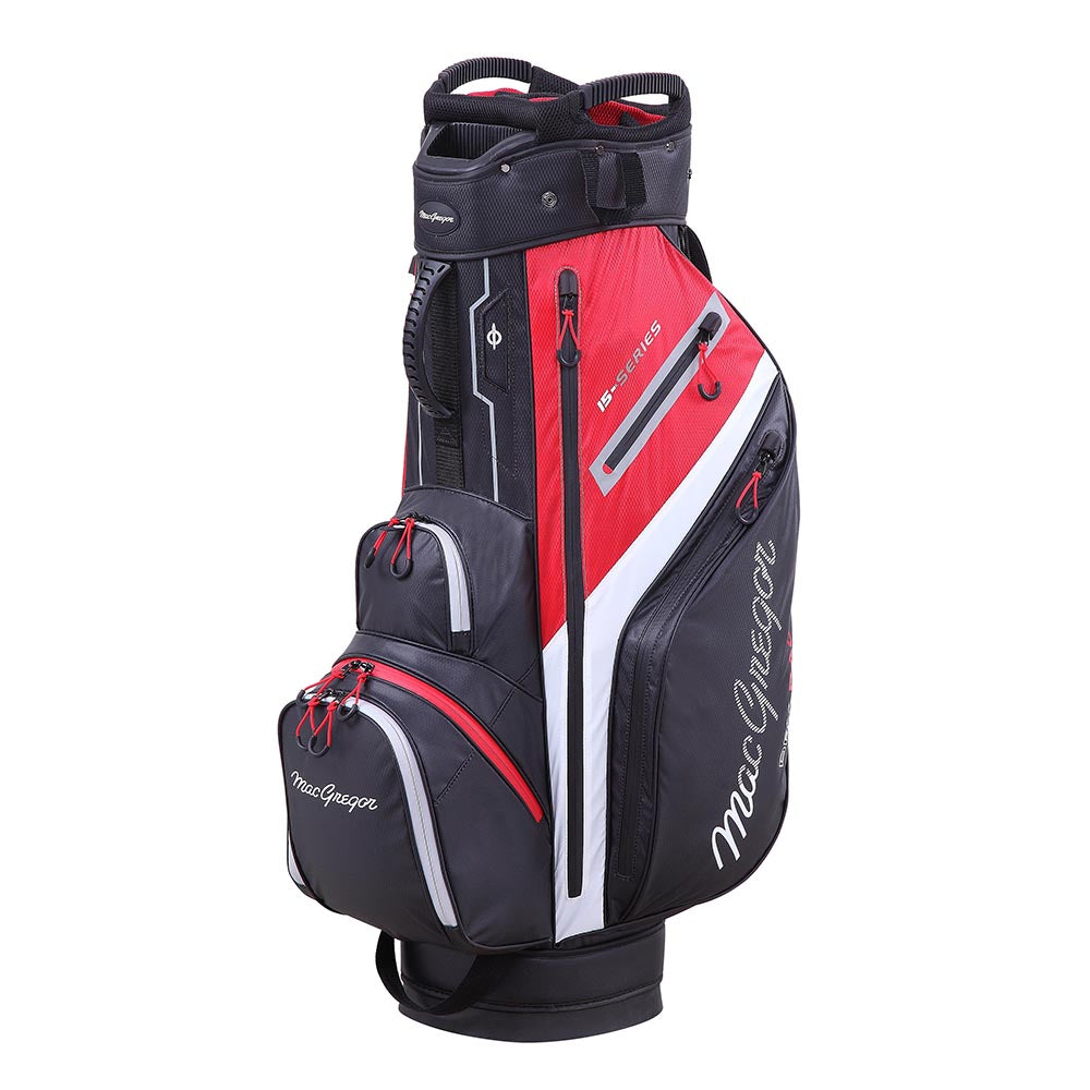 MacGregor 15 Series Water Resistant 10" Golf Cart Bag Black/Red  