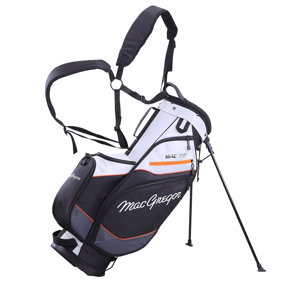 MacGregor Mac 7.0 9.5" Golf Stand Bag Silver/Black/Orange  