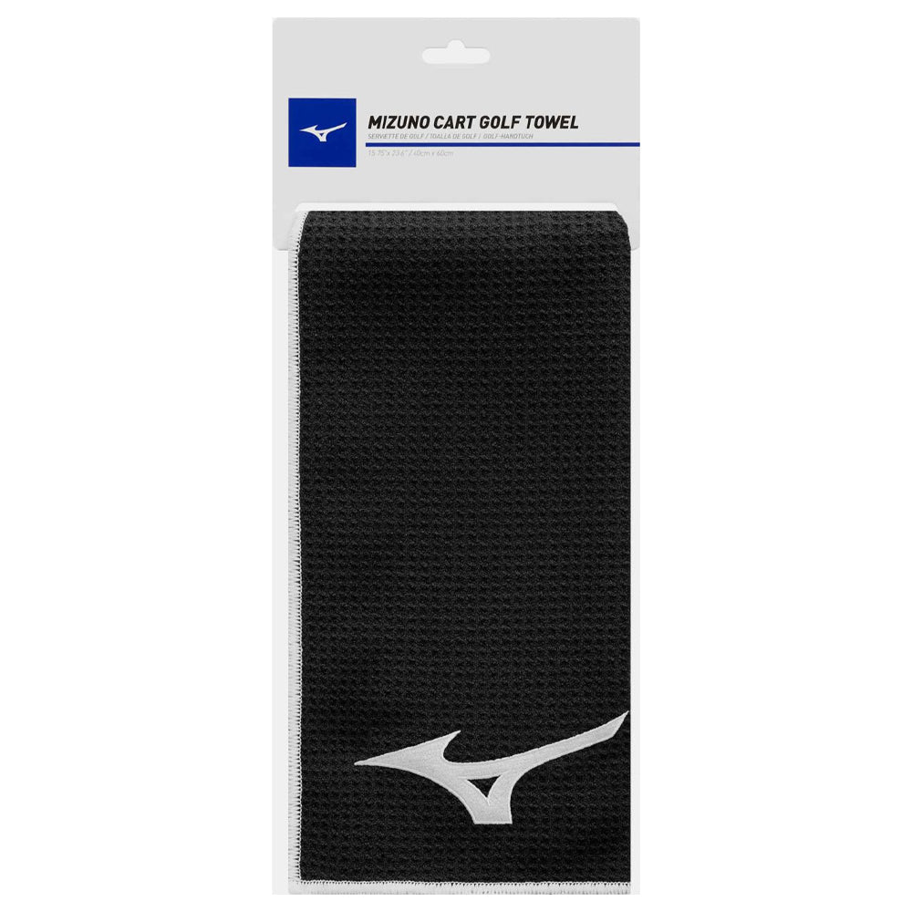 Mizuno Micro Fibre Cart Golf Towel Black  