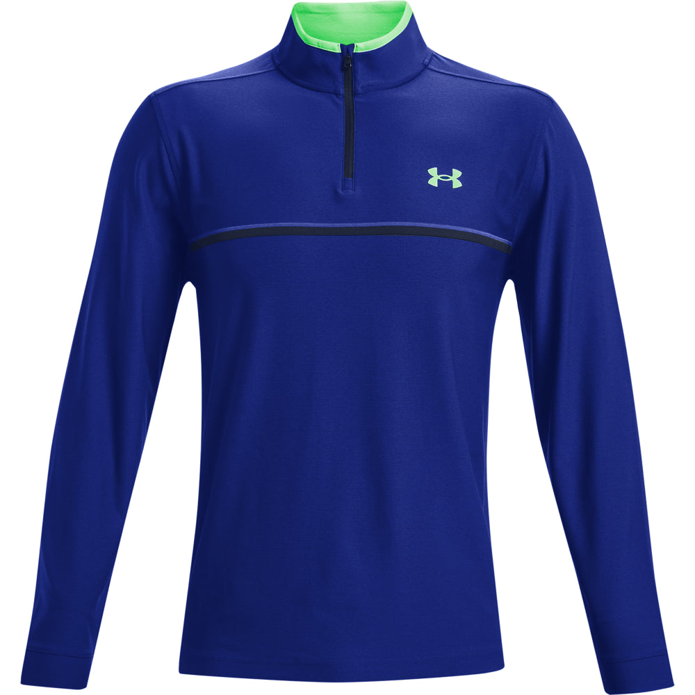 Under Armour Golf Playoff 2.0 1/4 Zip Pullover Top 1361821 Academy / Royal / Stadium Green 410 M 