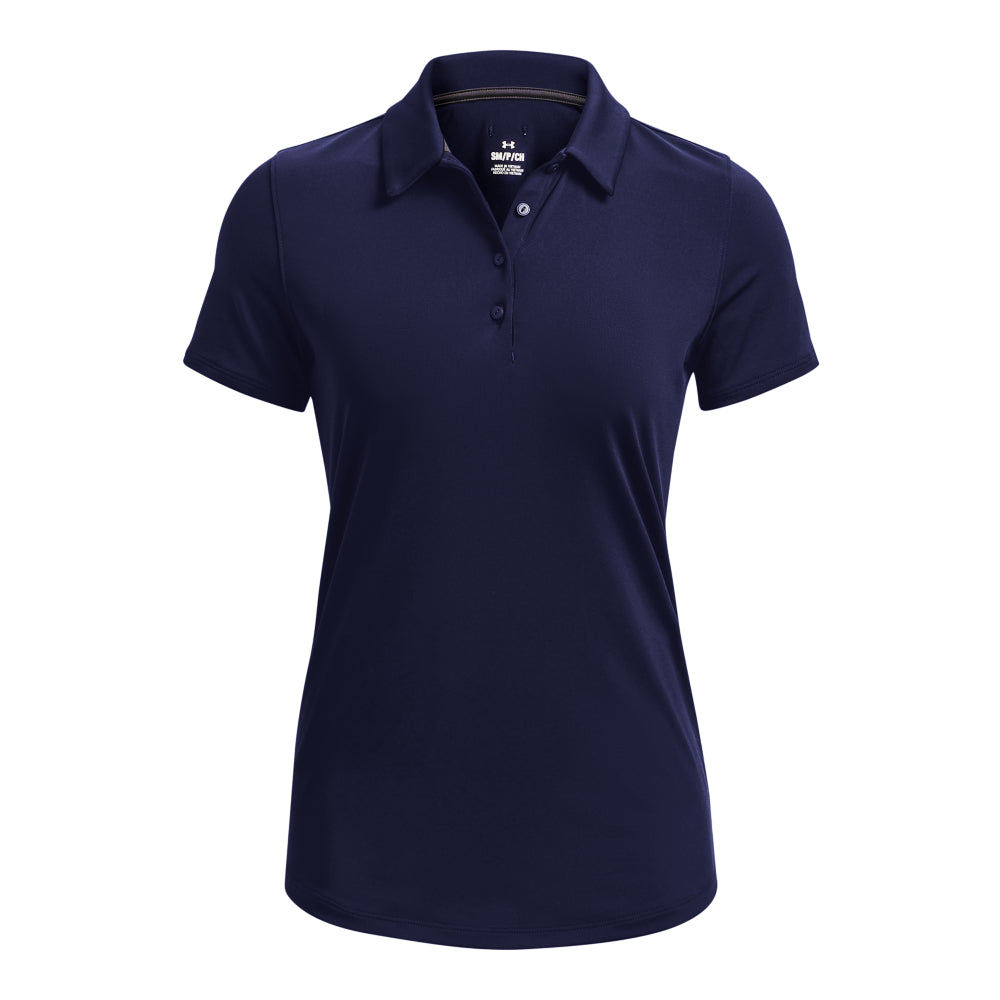 Under Armour Playoff SS Ladies Golf Polo Shirt 1377335 Midnight Navy 410 M 