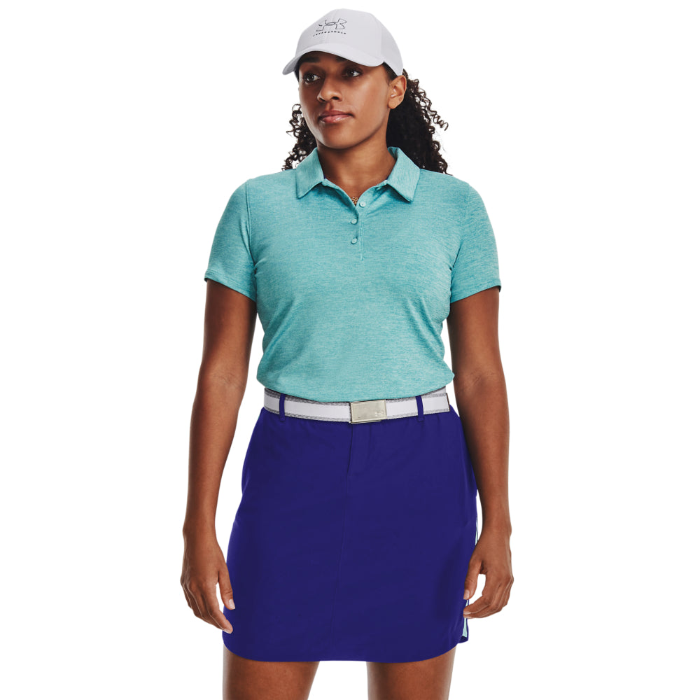 Under Armour Playoff SS Ladies Golf Polo Shirt 1377335 Blue Foam 421 M 