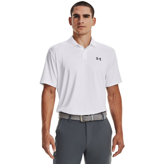 Under Armour Performance 3.0 Golf Polo Shirt 1377374 White / Pitch Grey 100 S