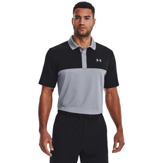 Under Armour UA Performance 3.0 Colour Block Golf Polo Shirt 1377375 White / Midnight Navy / White 100 M 