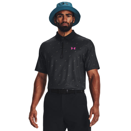 Under Armour UA Performance 3.0 Deuces Golf Polo 1377378 Static Blue / Still Water / Lime Surge 414 S 
