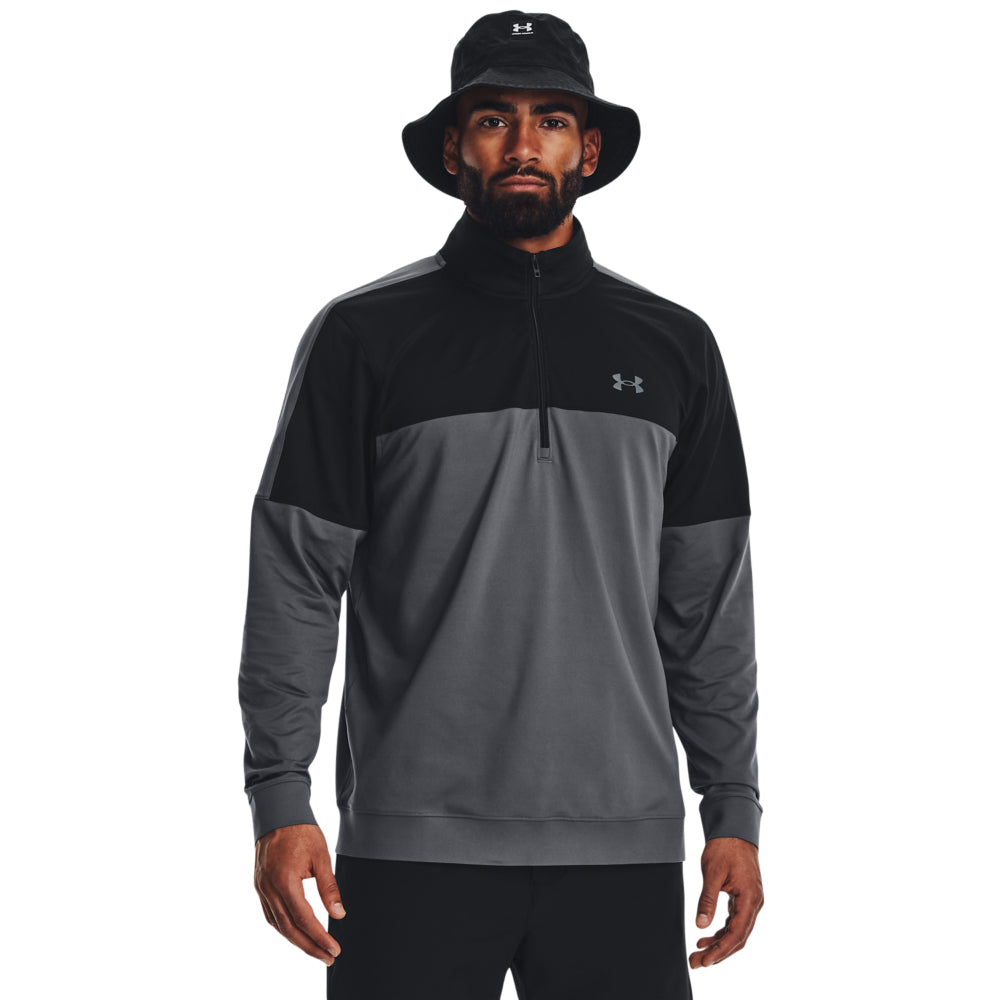Under Armour UA Storm Golf Midlayer 1/2 Zip 1377398 Pitch Grey / Black / Pitch Grey 012 M 