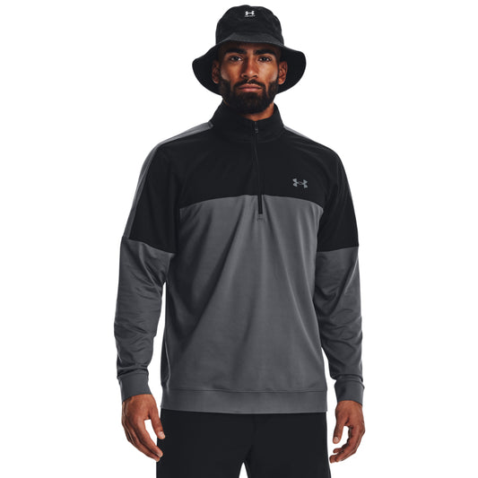 Under Armour UA Storm 1/2 Zip Golf Midlayer Pullover Top 1377398 Pitch Grey / Black / Pitch Grey 012 M 