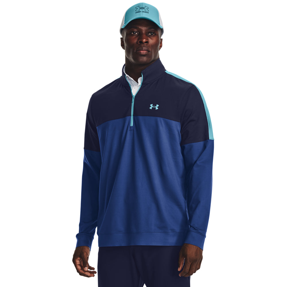 Under Armour UA Storm 1/2 Zip Golf Midlayer Pullover Top 1377398 Blue Mirage / Midnight Navy / Glacier Blue 471 M 