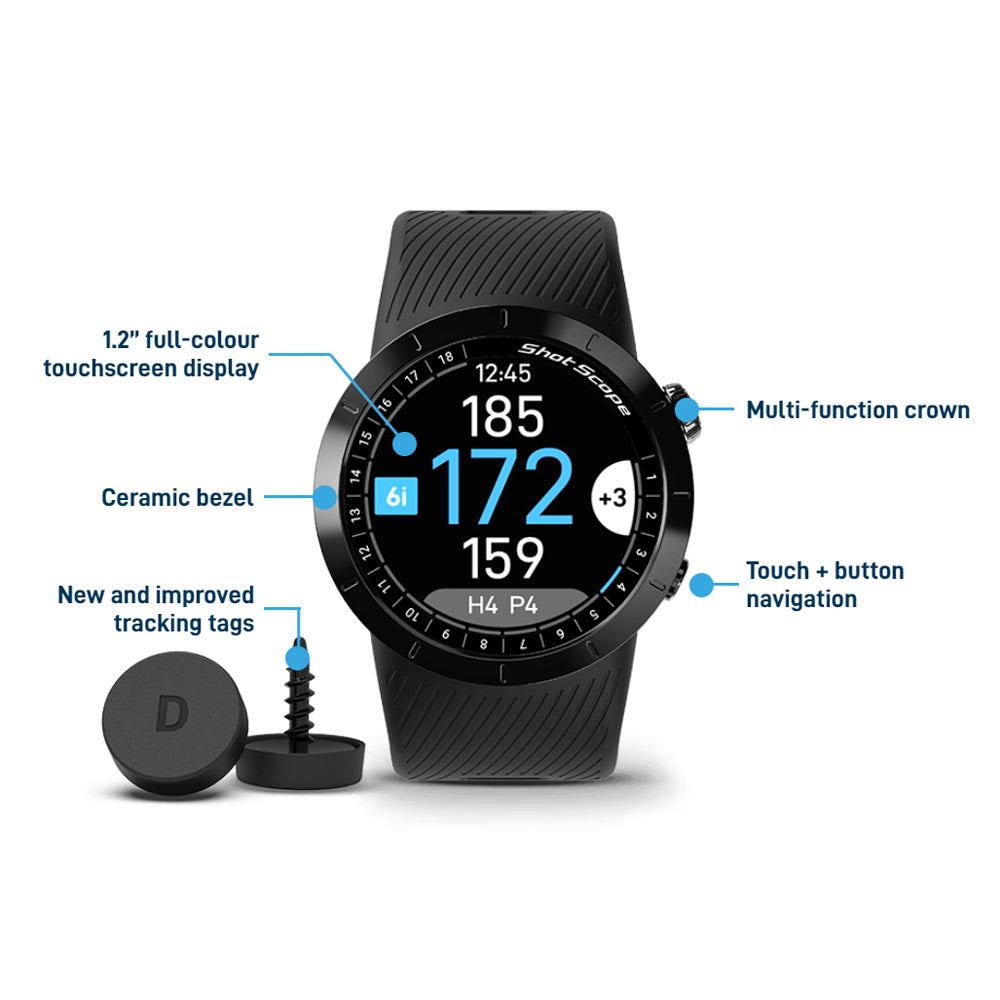 Shot Scope X5 Premium Golf GPS Watch with Automatic Performance Tracking - Ex-Demo