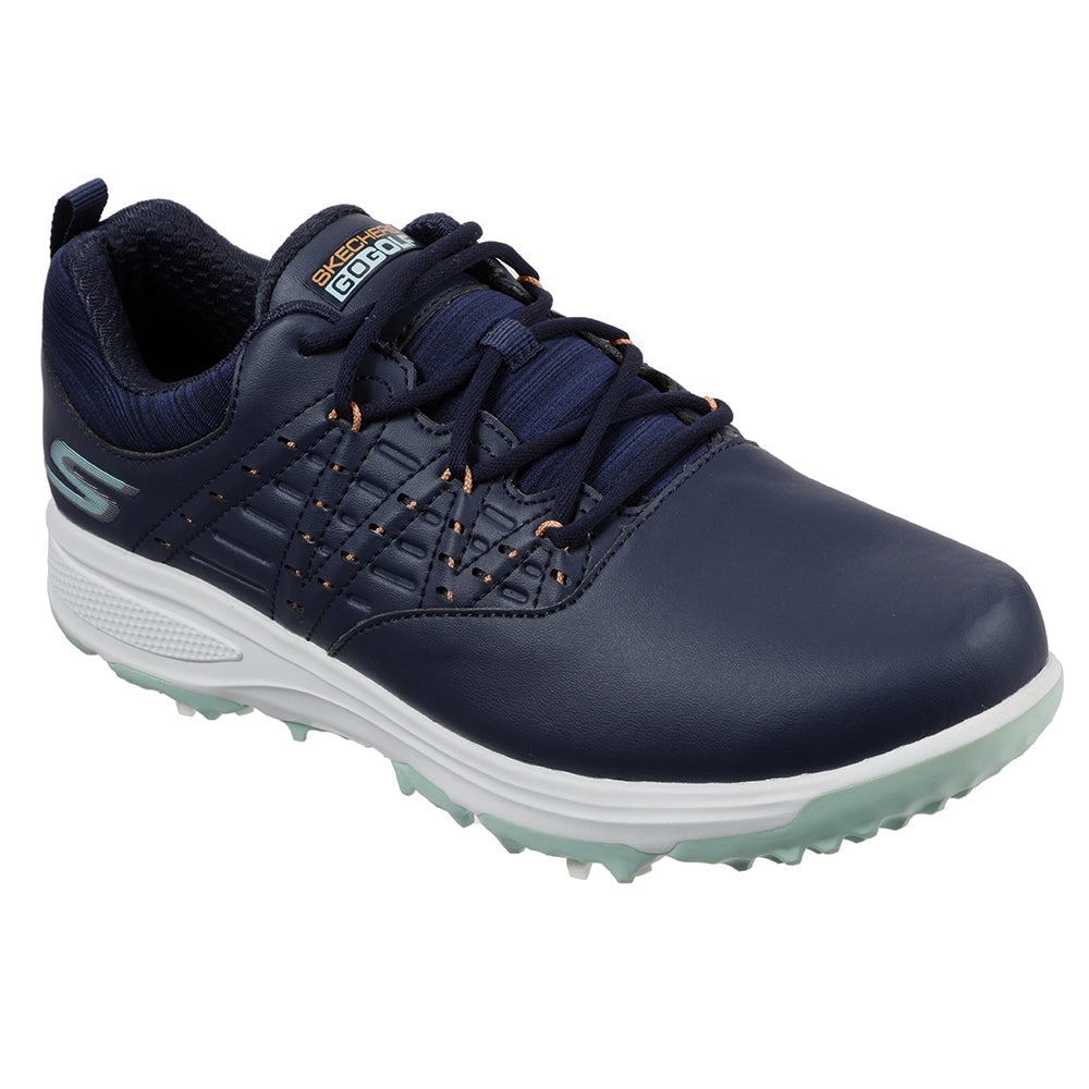 Skechers Go Golf Pro 2 Ladies Spiked Golf Shoes 17001 Navy / Turquoise 3 