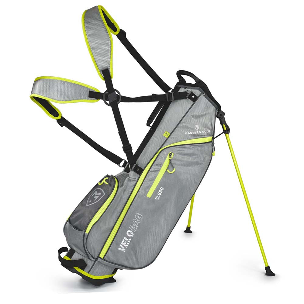 Masters Golf SL 650 Velo 6.5" Top Stand Bag Grey/Yellow  