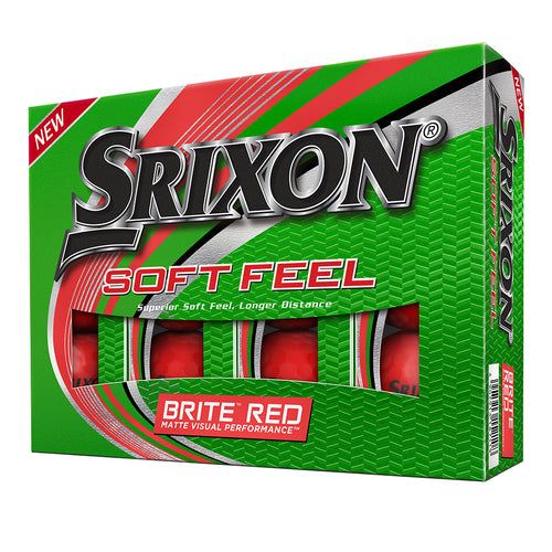 Srixon Soft Feel Brite Red Colour Golf Balls Red  