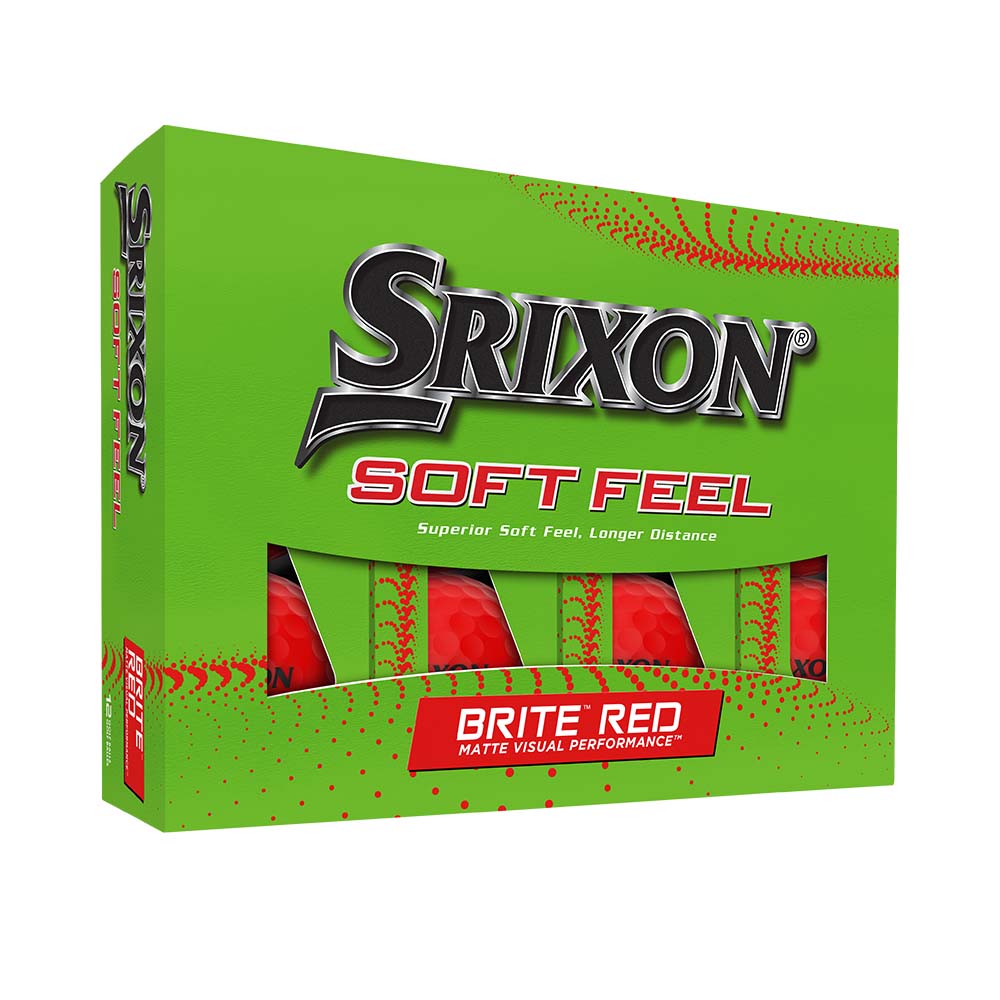 Srixon Soft Feel Brite Golf Balls 2023 Red  