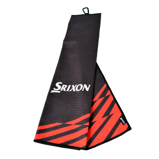 Srixon Tri-fold Golf Towel Black/Red  
