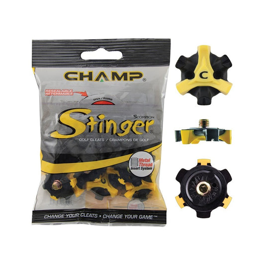 CHAMP Stinger 6mm Golf Soft Spikes Black/Yellow  
