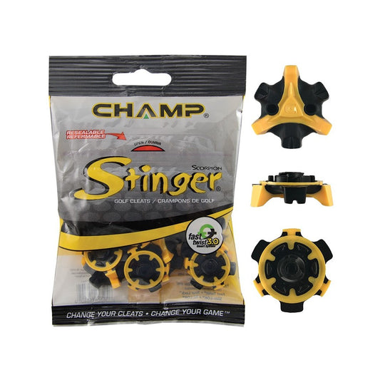 CHAMP Stinger Fast Twist Golf Soft Spikes Black/Yellow  