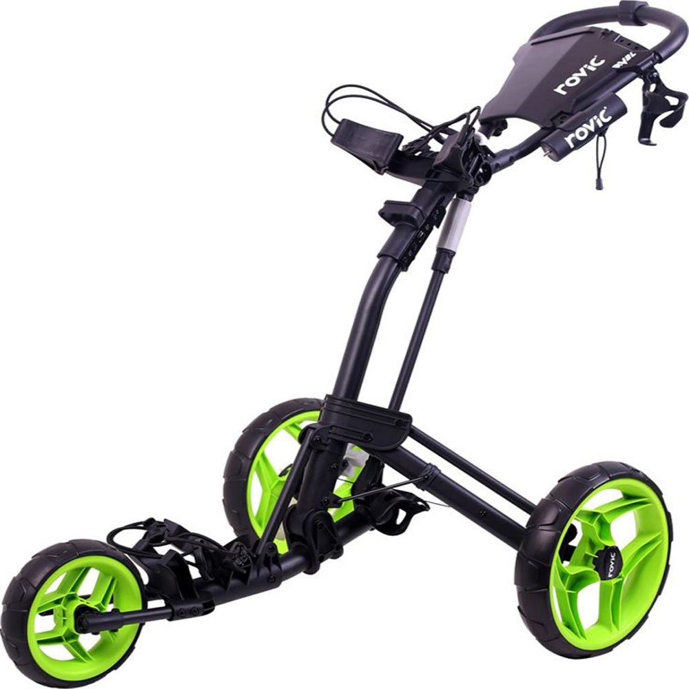 Clicgear Rovic RV2L Lite 3 Wheeled Push Golf Trolley Charcoal/Lime  