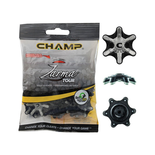 CHAMP Zarma Tour Fast Twist Golf Soft Spikes Grey/Black